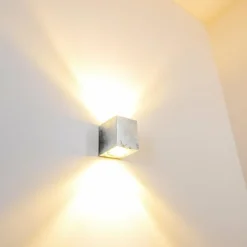 hofstein Applique murale d'extérieur Orsa LED Zingué, 2 lumières