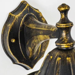 Luminaires Rustiques-hofstein Applique murale d'extérieur Ribadeo Noir doré, 1 lumière