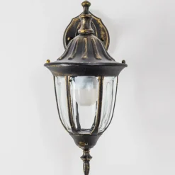 Luminaires Rustiques-hofstein Applique murale d'extérieur Ribadeo Noir doré, 1 lumière