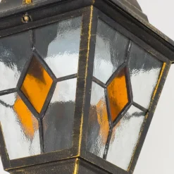 Luminaires Rustiques-hofstein Applique murale d'extérieur Antibes Brun doré, 1 lumière