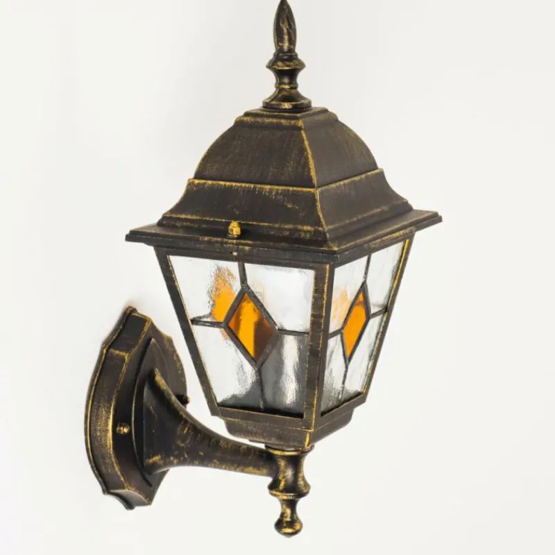 Luminaires Rustiques-hofstein Applique murale d'extérieur Antibes Brun doré, 1 lumière