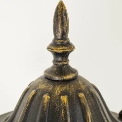 Luminaires Rustiques-hofstein Applique murale d'extérieur Ribadeo Noir doré, 1 lumière, Détecteur de mouvement