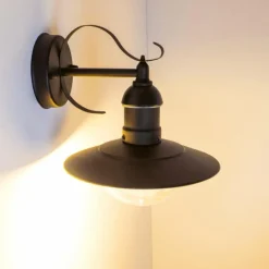 hofstein Applique murale d'extérieur Broni Noir, 1 lumière