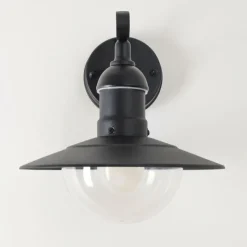 hofstein Applique murale d'extérieur Broni Noir, 1 lumière