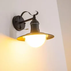 hofstein Applique murale d'extérieur Broni Noir, 1 lumière