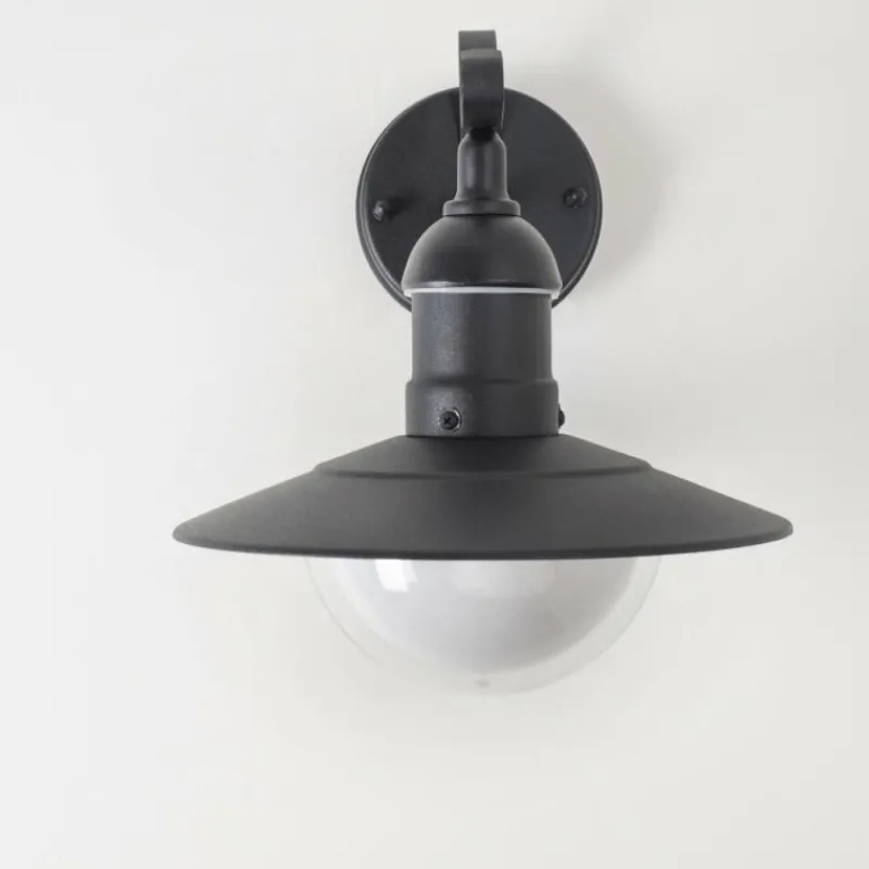 hofstein Applique murale d'extérieur Broni Noir, 1 lumière