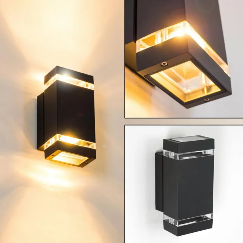 hofstein Applique murale d'extérieur Edevik Anthracite, 2 lumières