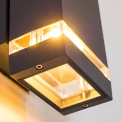 hofstein Applique murale d'extérieur Edevik Anthracite, 2 lumières