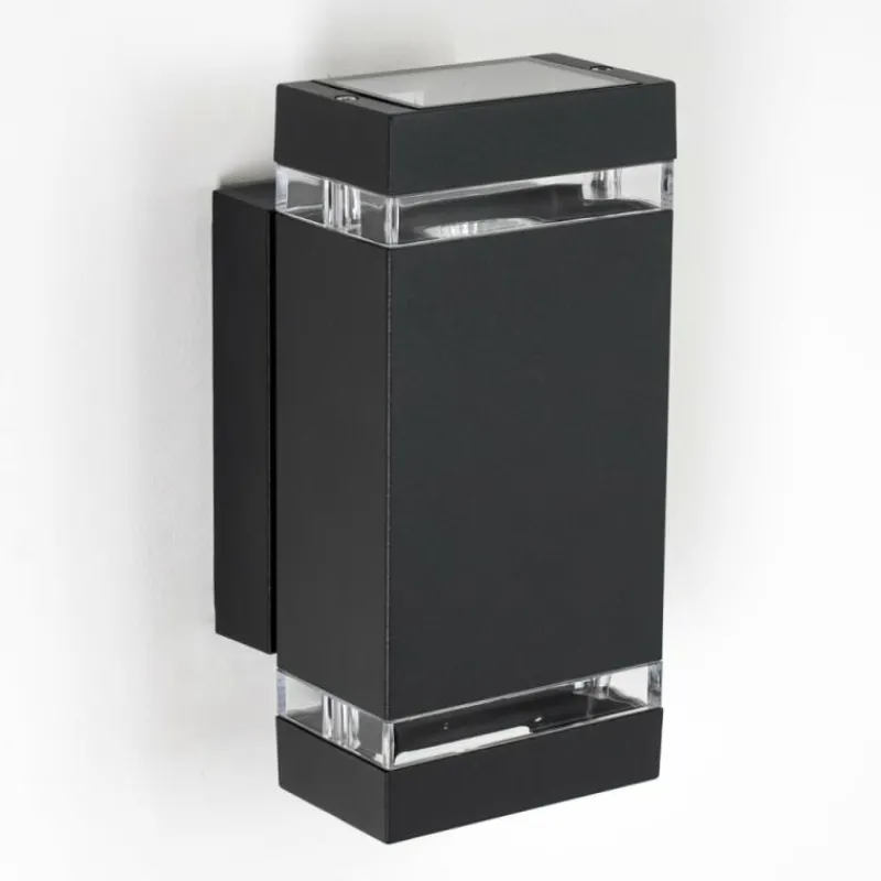 hofstein Applique murale d'extérieur Edevik Anthracite, 2 lumières