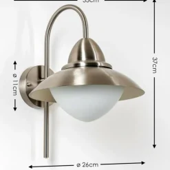 hofstein Applique murale d'extérieur Gielas Acier inoxydable, 1 lumière