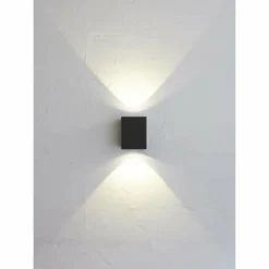 Luminaires Nordlux Applique murale d'extérieur Nordlux Canto Kubi LED Noir, 2 lumières