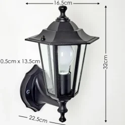 hofstein Applique murale d'extérieur Valtimo Noir, 1 lumière