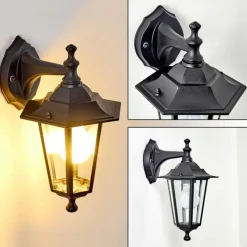 hofstein Applique murale d'extérieur Valtimo Noir, 1 lumière