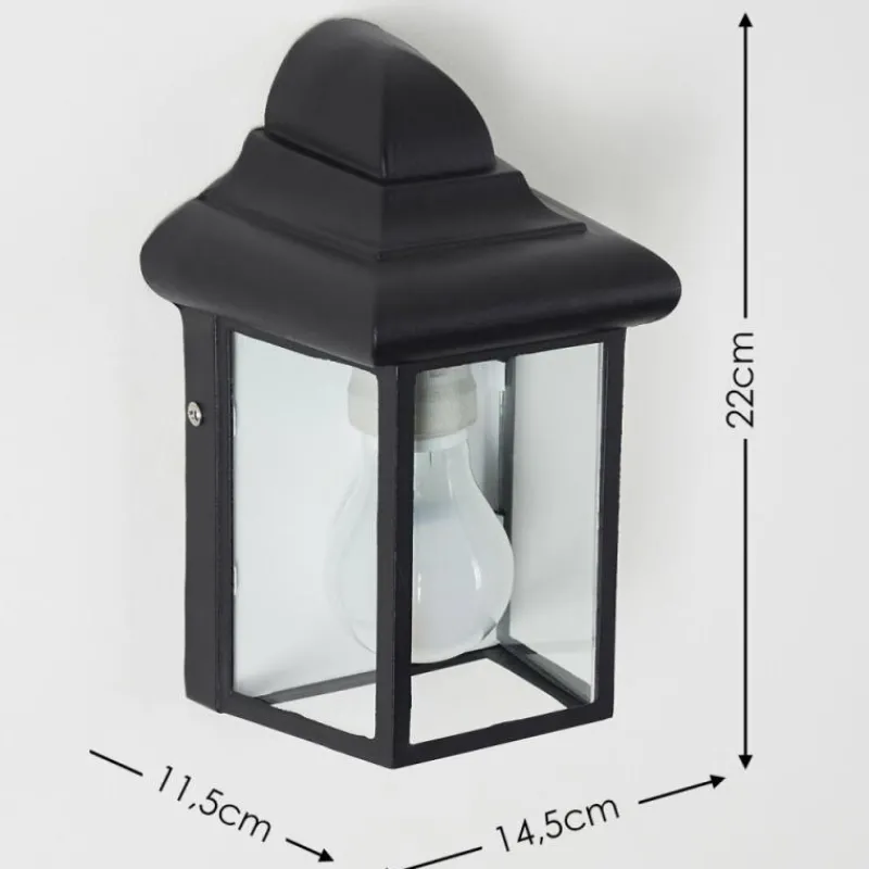 hofstein Applique murale d'extérieur Murto Noir, 1 lumière