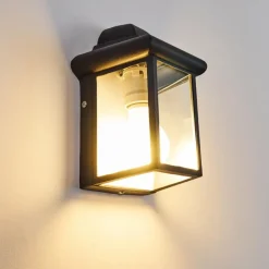 hofstein Applique murale d'extérieur Murto Noir, 1 lumière