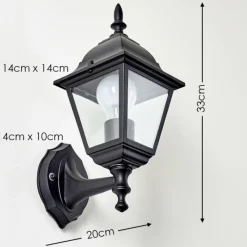 hofstein Applique murale d'extérieur Murto Noir, 1 lumière