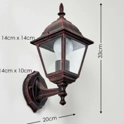 hofstein Applique murale d'extérieur Murto Rouille, 1 lumière