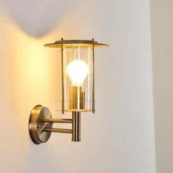 hofstein Applique murale d'extérieur Mulo Acier inoxydable, 1 lumière