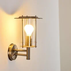 hofstein Applique murale d'extérieur Mulo Acier inoxydable, 1 lumière