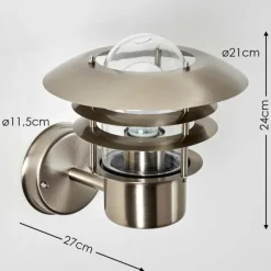 hofstein Applique murale d'extérieur Juva Acier inoxydable, 1 lumière