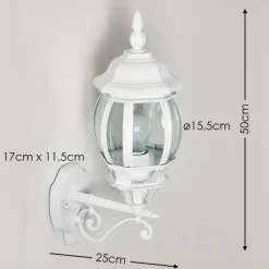 hofstein Applique murale d'extérieur Lentua Blanc, 1 lumière