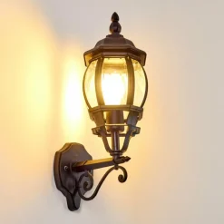 hofstein Applique murale d'extérieur Lentua Noir, 1 lumière