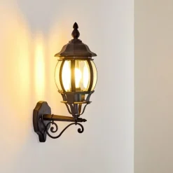 hofstein Applique murale d'extérieur Lentua Noir, 1 lumière