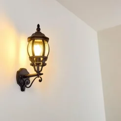 hofstein Applique murale d'extérieur Lentua Noir, 1 lumière