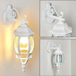 hofstein Applique murale d'extérieur Lentua Blanc, 1 lumière