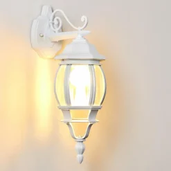 hofstein Applique murale d'extérieur Lentua Blanc, 1 lumière