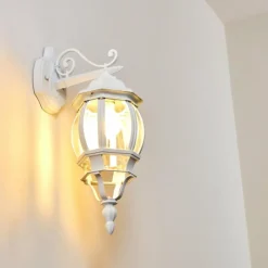 hofstein Applique murale d'extérieur Lentua Blanc, 1 lumière