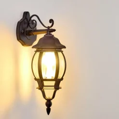 hofstein Applique murale d'extérieur Lentua Noir, 1 lumière