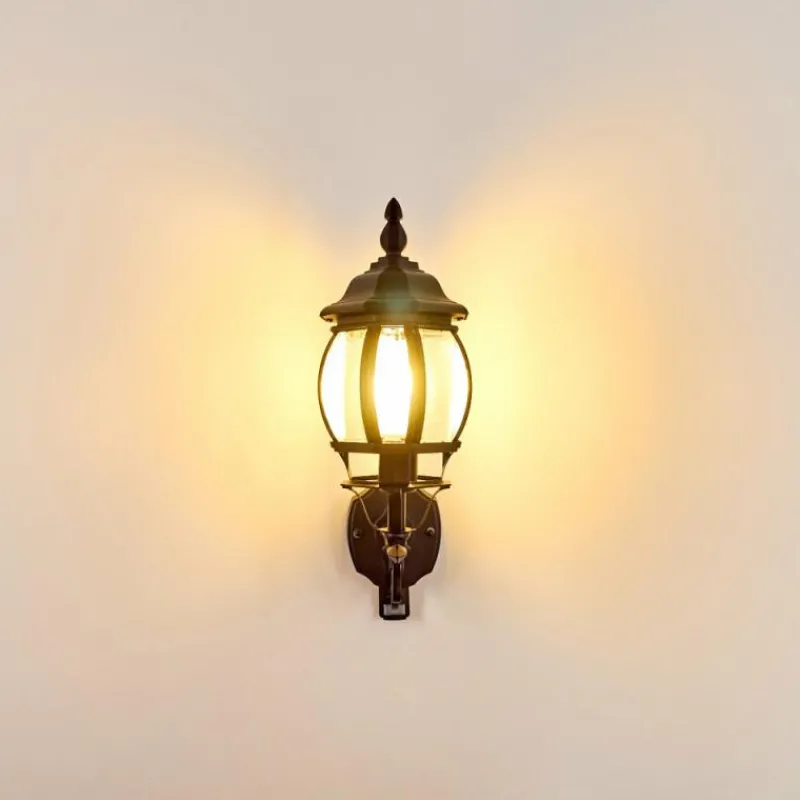 hofstein Applique murale d'extérieur Lentua Noir, 1 lumière, Détecteur de mouvement