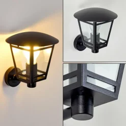 hofstein Applique murale d'extérieur Siera Noir, 1 lumière