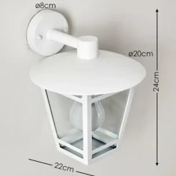 hofstein Applique murale d'extérieur Siera Blanc, 1 lumière