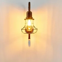 Lampes Dorées-hofstein Applique murale d'extérieur Borkan Brun doré, 1 lumière, Détecteur de mouvement