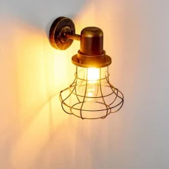 Lampes Dorées-hofstein Applique murale d'extérieur Borkan Brun doré, 1 lumière