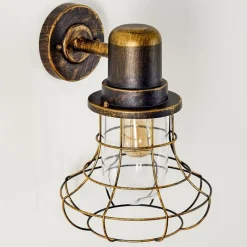 Lampes Dorées-hofstein Applique murale d'extérieur Borkan Brun doré, 1 lumière