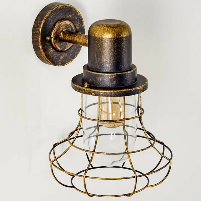 Lampes Dorées-hofstein Applique murale d'extérieur Borkan Brun doré, 1 lumière