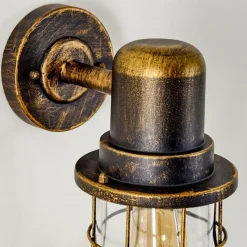 Lampes Dorées-hofstein Applique murale d'extérieur Borkan Brun doré, 1 lumière