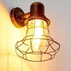 Lampes Dorées-hofstein Applique murale d'extérieur Borkan Brun doré, 1 lumière