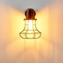 Lampes Dorées-hofstein Applique murale d'extérieur Borkan Brun doré, 1 lumière