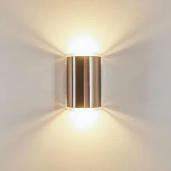 hofstein Applique murale d'extérieur Rumar LED Acier inoxydable, 1 lumière