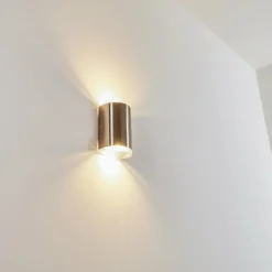 hofstein Applique murale d'extérieur Rumar LED Acier inoxydable, 1 lumière