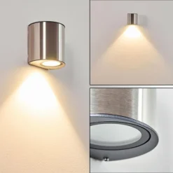 hofstein Applique murale d'extérieur Vano LED Acier inoxydable, 1 lumière