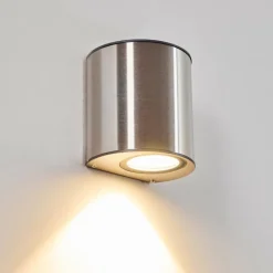 hofstein Applique murale d'extérieur Vano LED Acier inoxydable, 1 lumière