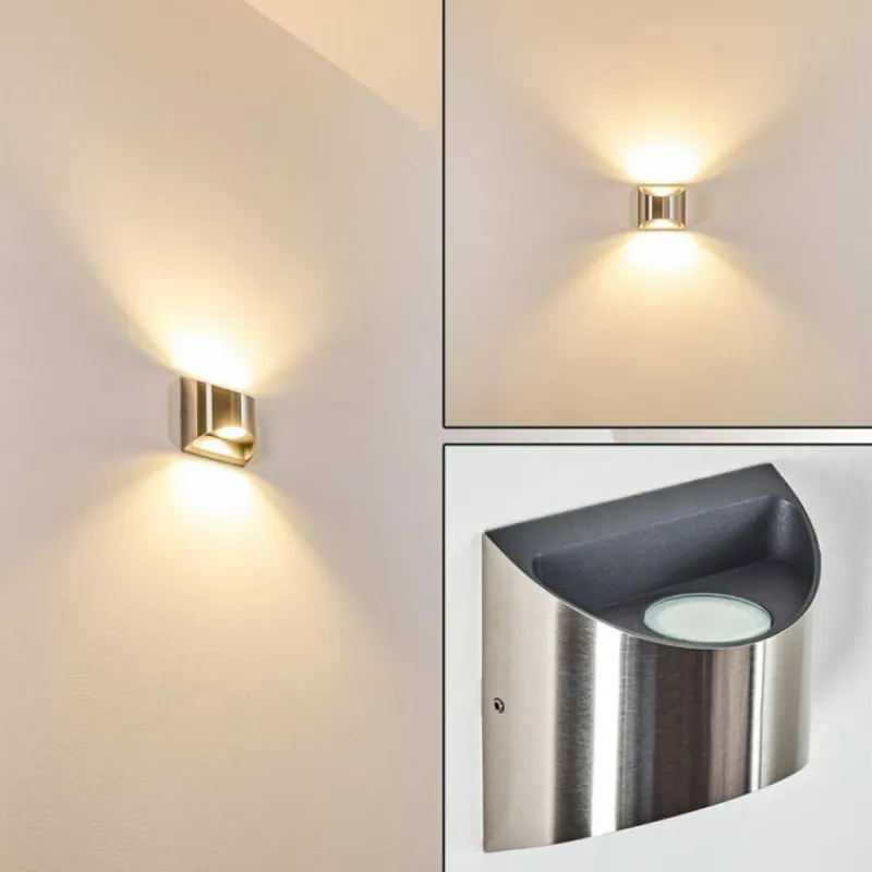 hofstein Applique murale d'extérieur Vano LED Nickel mat, 2 lumières