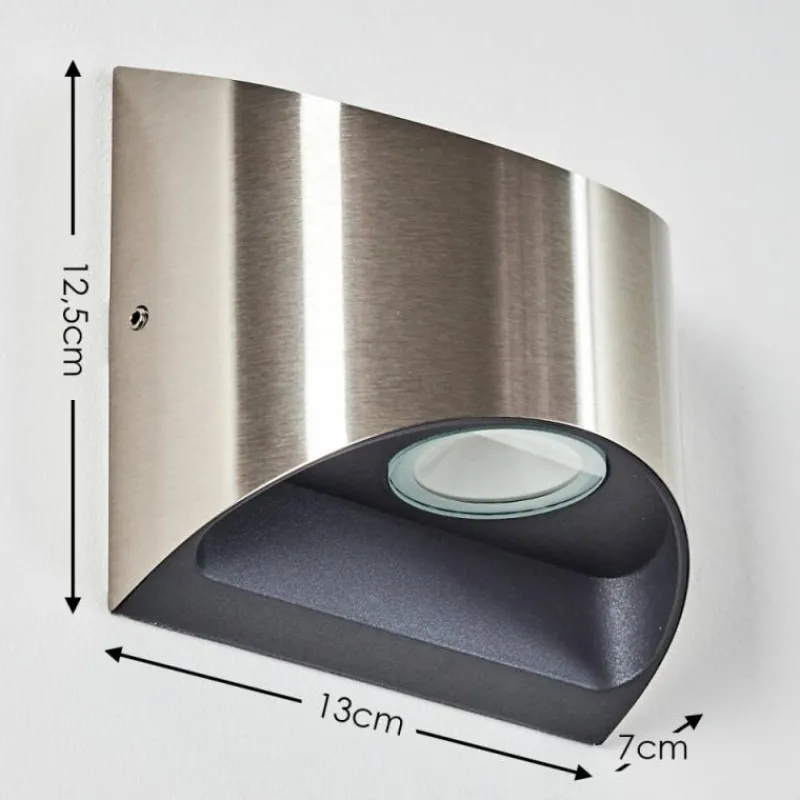 hofstein Applique murale d'extérieur Vano LED Nickel mat, 2 lumières