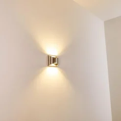 hofstein Applique murale d'extérieur Vano LED Nickel mat, 2 lumières