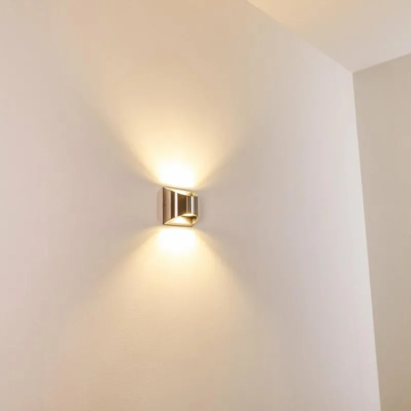 hofstein Applique murale d'extérieur Vano LED Nickel mat, 2 lumières